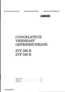 Bedienungsanleitung Zanussi ZVF 280 R Gefrierschrank