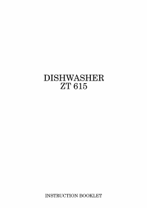 Manual Zanussi ZT615 Dishwasher