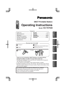 Handleiding Panasonic KX-TD7580CE Draadloze telefoon