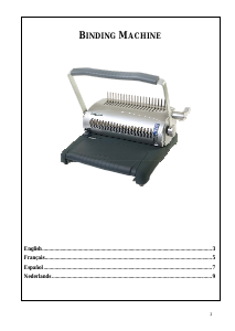 Manual de uso Pavo Profmaster Encuadernadora