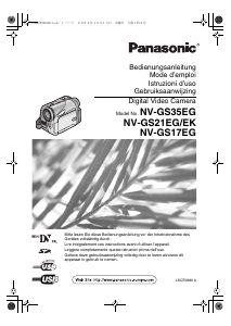 Mode d’emploi Panasonic NV-GS21EK Caméscope