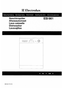 Mode d’emploi Electrolux ESI661K Lave-vaisselle