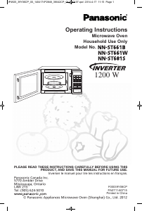 Manual Panasonic NN-ST681S Microwave