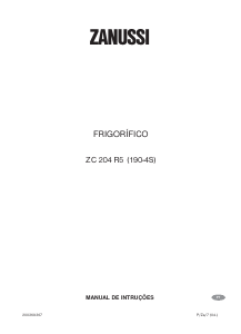 Manual Zanussi ZC204R5 Frigorífico
