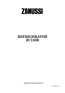 Manual Zanussi ZC135R Refrigerator