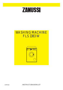 Manual Zanussi FLS 1383 W Washing Machine