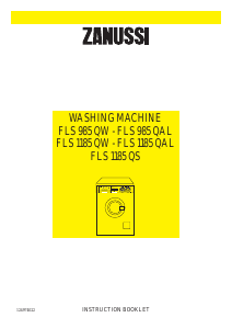 Handleiding Zanussi FLS 1185 QAL Wasmachine