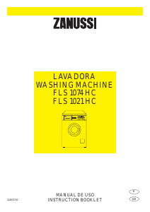Manual de uso Zanussi FLS 1021 HC Lavadora