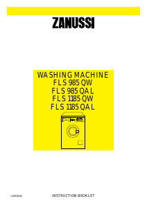 Manual Zanussi FLS 985 QAL Washing Machine