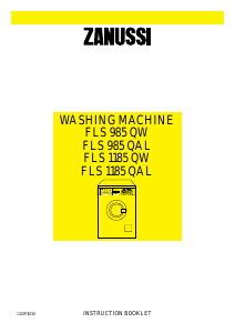 Bruksanvisning Zanussi FLS 985 QAL Tvättmaskin