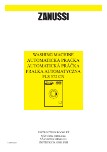 Manuál Zanussi FLS 572 CN Pračka