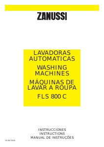 Manual de uso Zanussi FLS 800 C Lavadora