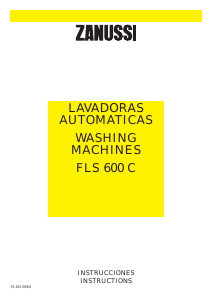 Manual de uso Zanussi FLS 600 C Lavadora