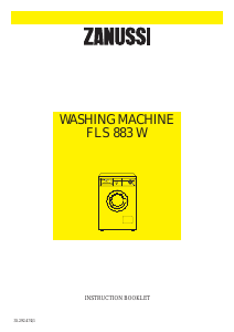 Manual Zanussi FLS 883 W Washing Machine
