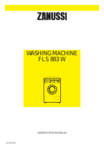 Bruksanvisning Zanussi FLS 883 W Tvättmaskin
