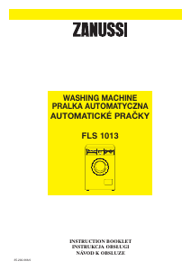 Manuál Zanussi FLS 1013 Pračka