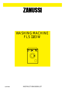 Manual Zanussi FLS 1183 W Washing Machine
