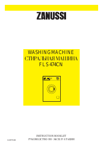 Manual Zanussi FLS 474 CN Washing Machine
