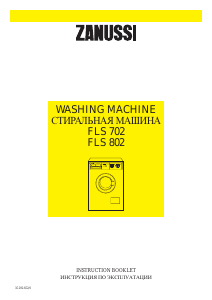Handleiding Zanussi FLS 802 Wasmachine