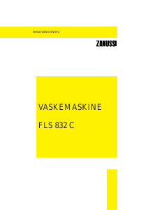 Brugsanvisning Zanussi FLS 832 C Vaskemaskine