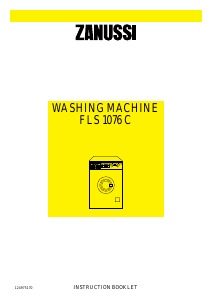 Bruksanvisning Zanussi FLS 1076 C Tvättmaskin
