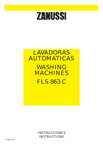 Manual de uso Zanussi FLS 863 C Lavadora