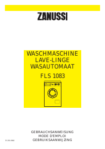 Handleiding Zanussi FLS 1083 Wasmachine