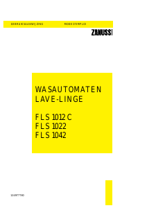 Mode d’emploi Zanussi FLS 1042 Lave-linge