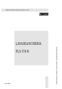 Manuale Zanussi FLS 574 N Lavatrice