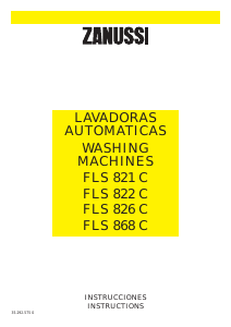 Bruksanvisning Zanussi FLS 868 C Tvättmaskin