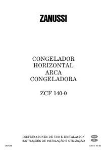 Manual Zanussi ZCF 140-0 Congelador