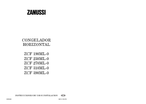 Manual de uso Zanussi ZCF 310ML-2 Congelador