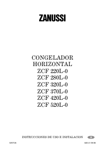 Manual de uso Zanussi ZCF 520L-0 Congelador