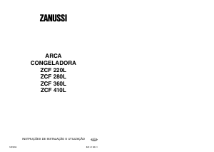 Manual Zanussi ZCF 410L Congelador