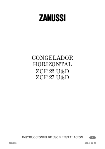 Manual de uso Zanussi ZCF 27 UD Congelador