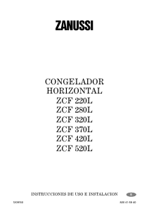 Manual de uso Zanussi ZCF 510L Congelador