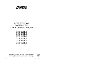 Manual de uso Zanussi ZCF 280L-1 Congelador