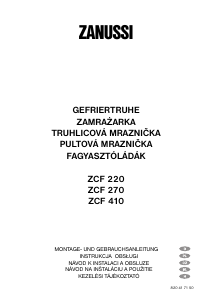 Manuál Zanussi ZCF 220 Mraznička