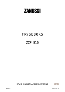 Bruksanvisning Zanussi ZCF 510 Fryser
