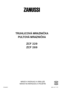 Návod Zanussi ZCF 229 Mraznička