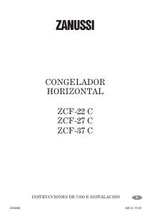 Manual de uso Zanussi ZCF 37 C Congelador