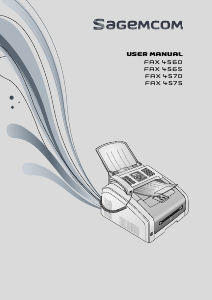 Manual Sagemcom FAX 4560 Fax Machine