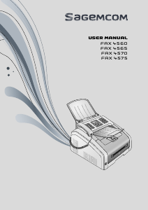 Manual Sagemcom FAX 4565 Fax Machine