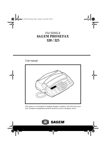 Manual Sagem Phonefax 320 Fax Machine