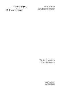 Bedienungsanleitung Electrolux WAGL4E200 Waschmaschine