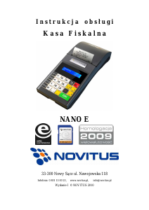 Instrukcja Novitus Nano E Kasa