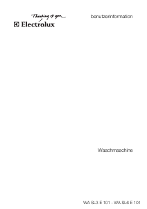 Bedienungsanleitung Electrolux WASL6E101 Waschmaschine