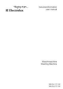 Handleiding Electrolux WASL2E102 Wasmachine