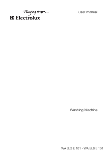 Manual Electrolux WASL3E101 Washing Machine