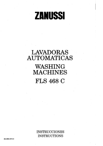 Manual de uso Zanussi FLS 468 C Lavadora